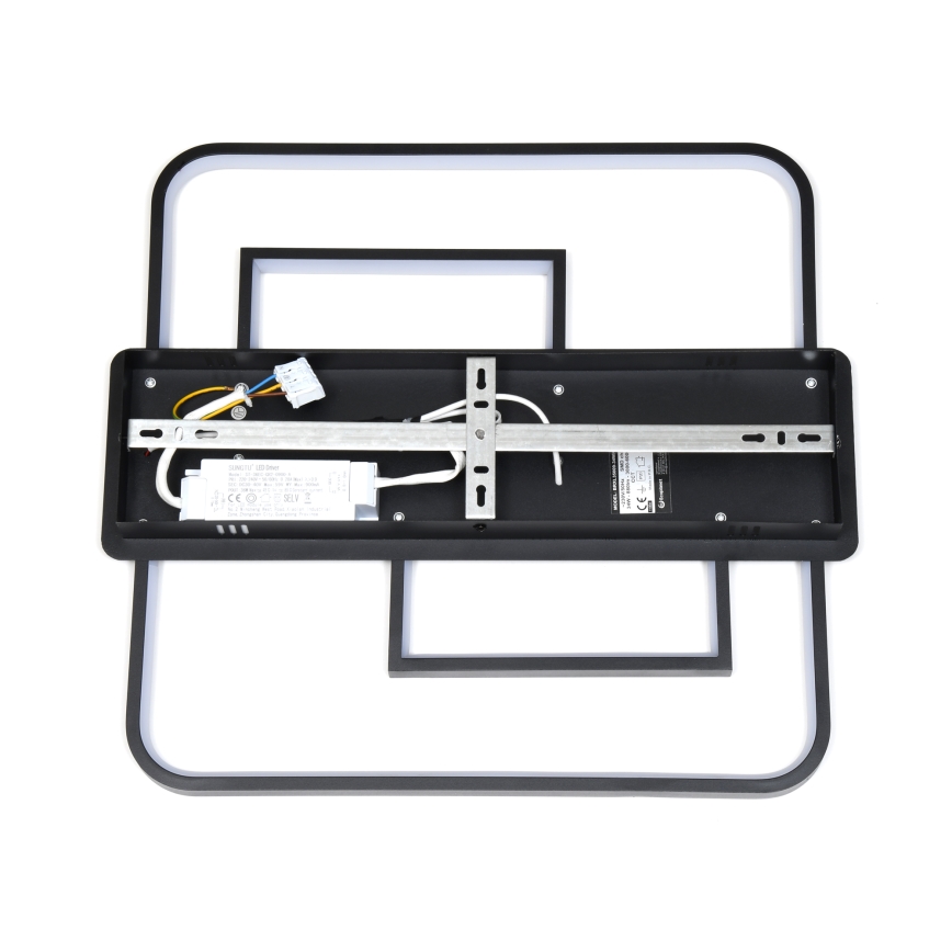 Brilagi - LED-dæmpbar loftlampe FLARE LED/34W/230V 3000-6000K 48x48 cm sort + fjernbetjening
