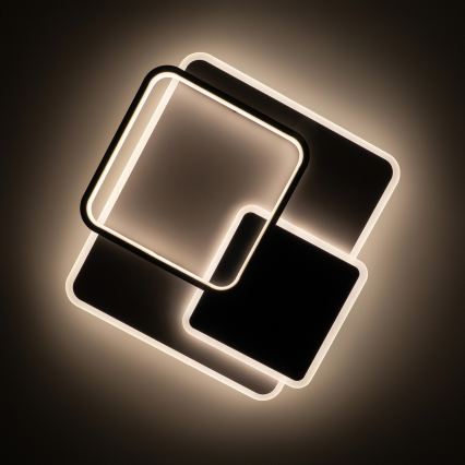 Brilagi - LED dæmpbar loftlampe FLARE LED/64W/230V 3000-6000K 45x45 cm hvid/sort + fjernbetjening