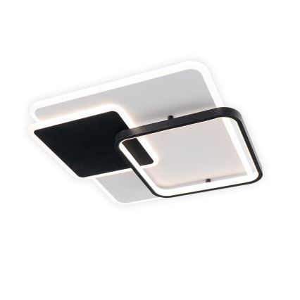 Brilagi - LED dæmpbar loftlampe FLARE LED/64W/230V 3000-6000K 45x45 cm hvid/sort + fjernbetjening