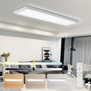 Brilagi - LED Dæmpbar Loftlampe FRAME SMART LED/50W/230V 30x120 cm 3000-6000K IP44 Hvid + Fjernbetjening