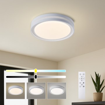 Brilagi - LED Dæmpbar loftlampe KREON LED/54W/230V 3000-6000K sort Ø 38 cm + fjernbetjening