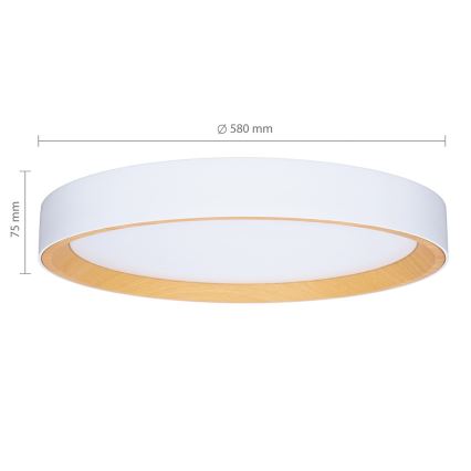 Brilagi - Dæmpbar LED-loftlampe LARIOS LED/72W/230V hvid Ø 59 cm + fjernbetjening