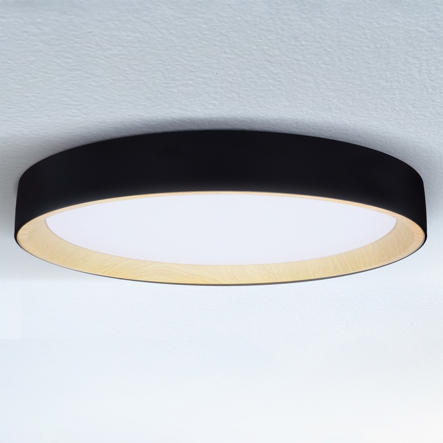 Brilagi - Dæmpbar LED-loftlampe LARIOS LED/72W/230V 3000-6500K sort, diameter 59 cm + fjernbetjening