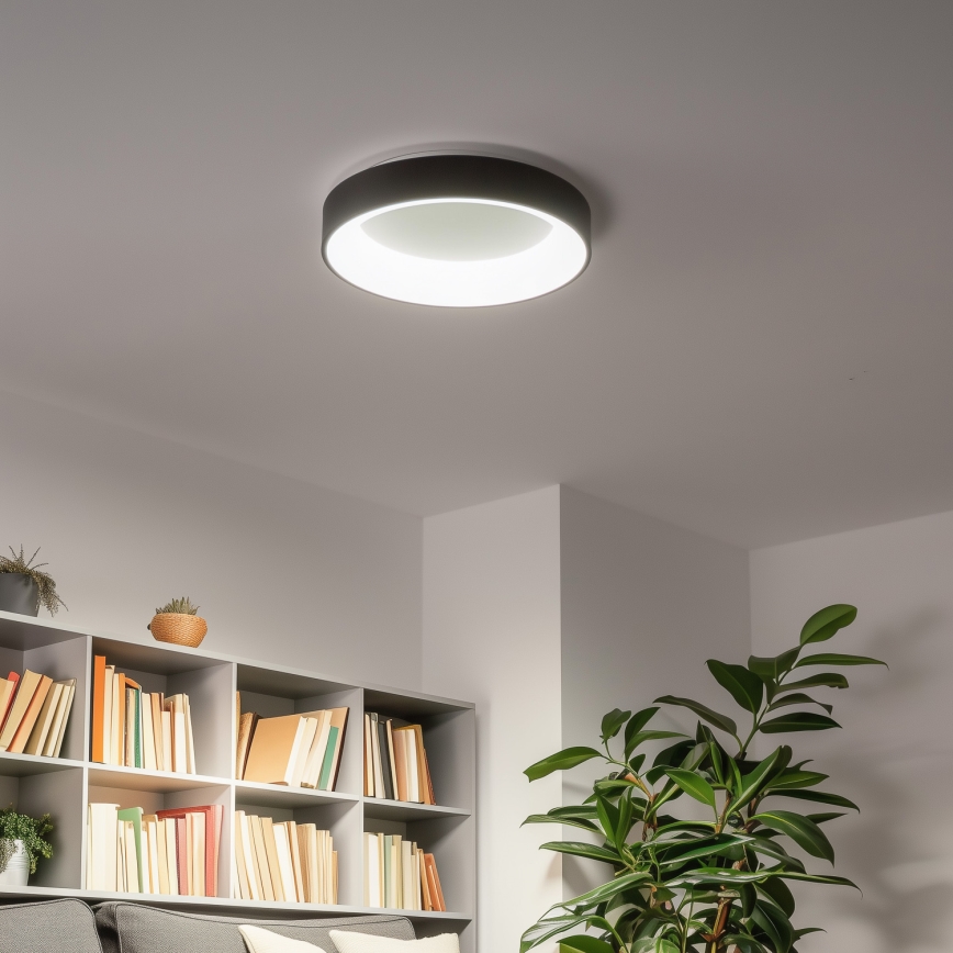 Brilagi - LED dæmpbar loftlampe FALCON LED/40W/230V 3000-6500K Ø 45 cm sort + fjernbetjening