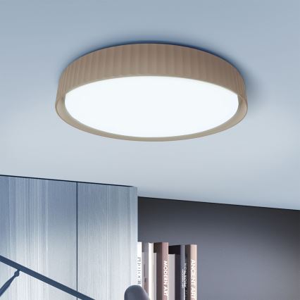 Brilagi - Dæmpbar LED-loftlampe LUCIA LED/48W/230V 3000-6500K Ø 41 cm brun + fjernbetjening