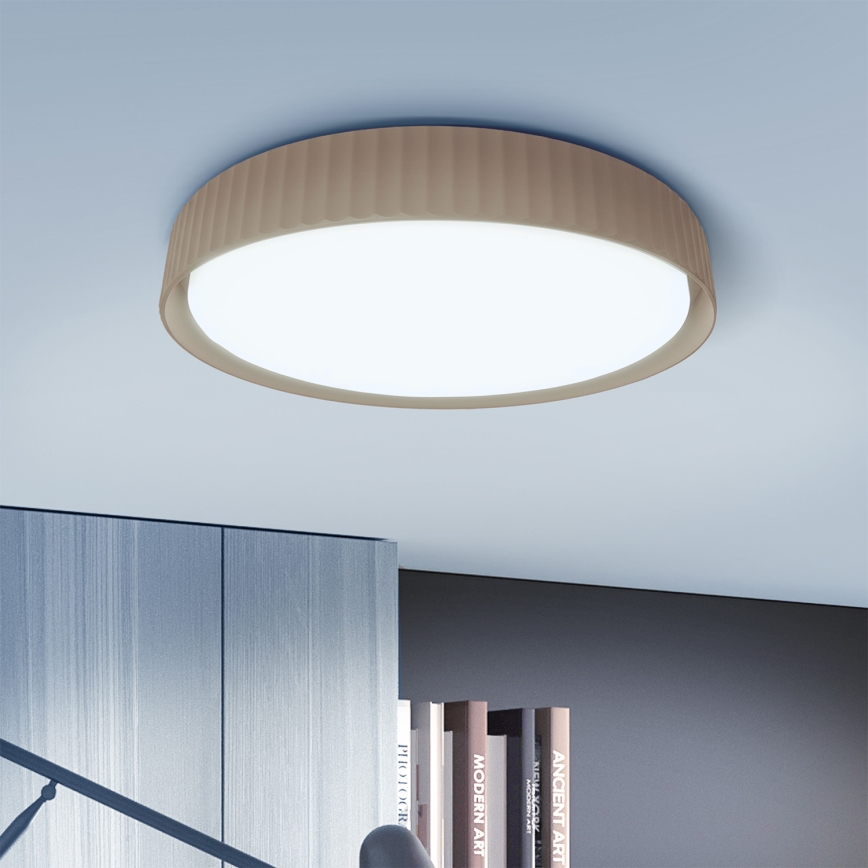 Brilagi - Dæmpbar LED-loftlampe LUCIA LED/48W/230V 3000-6500K Ø 41 cm brun + fjernbetjening