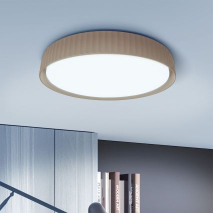 Brilagi - LED Dæmpbar loftlampe LUCIA LED/48W/230V 3000-6500K Ø 41 cm brun + fjernbetjening