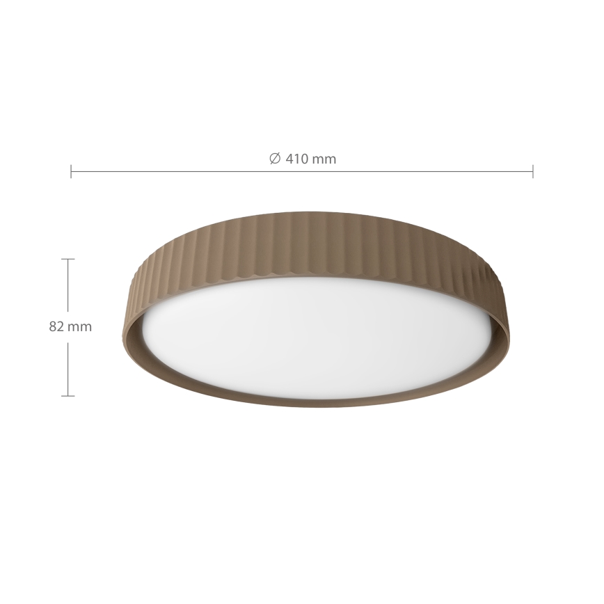Brilagi - LED Dæmpbar loftlampe LUCIA LED/48W/230V 3000-6500K Ø 41 cm brun + fjernbetjening