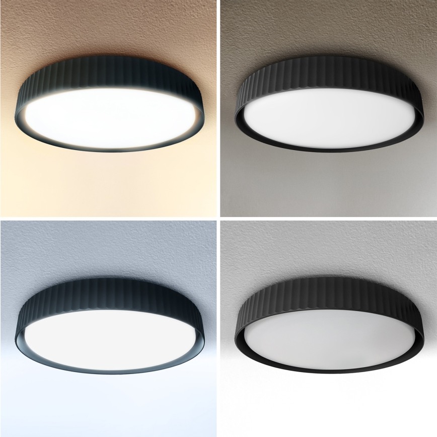 Brilagi - LUCIA LED dæmpbar loftlampe, 48 W, 230 V, 3000–6500 K, Ø 41 cm, sort + fjernbetjening