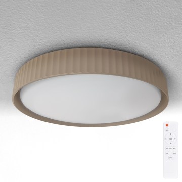 Brilagi - LED-dæmpbar loftlampe LUCIA LED/60W/230V 3000-6500K Ø 59 cm brun + fjernbetjening