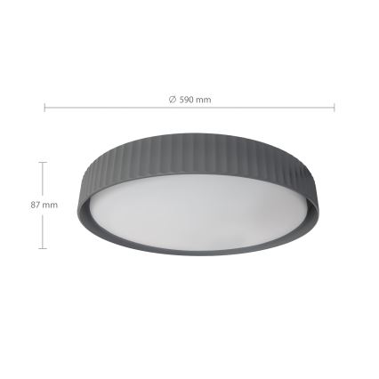 Brilagi - LED dæmpbar loftlampe LUCIA LED/60W/230V 3000–6500K Ø 59 cm grå + fjernbetjening