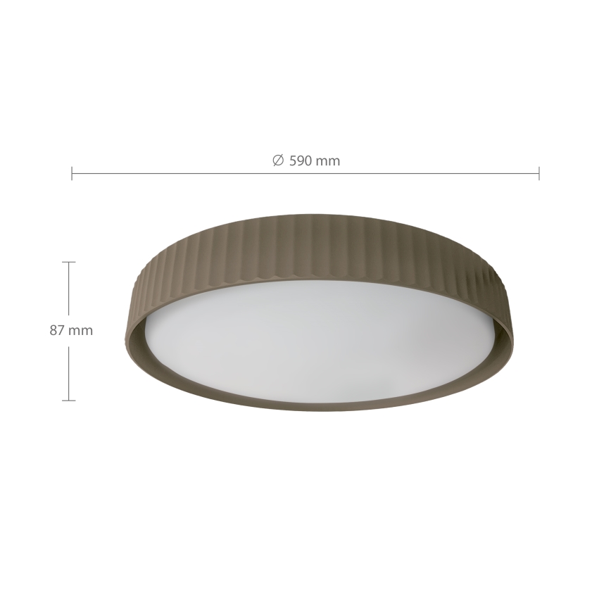 Brilagi - Dæmpbar LED-loftlampe LUCIA LED/60W/230V 3000–6500K Ø59 cm taupe + fjernbetjening