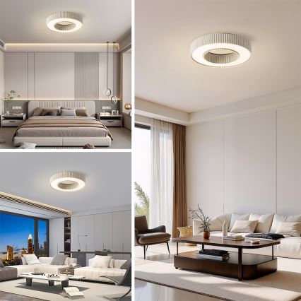 Brilagi - Dæmpbar LUMIX LED-loftlampe 48W/230V 3000–6000K beige Ø 50 cm + fjernbetjening
