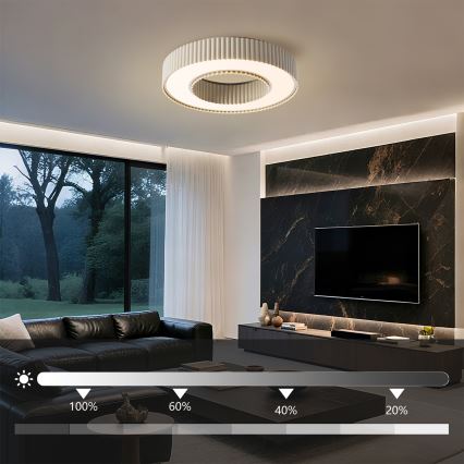 Brilagi - Dæmpbar LUMIX LED-loftlampe 48W/230V 3000–6000K beige Ø 50 cm + fjernbetjening