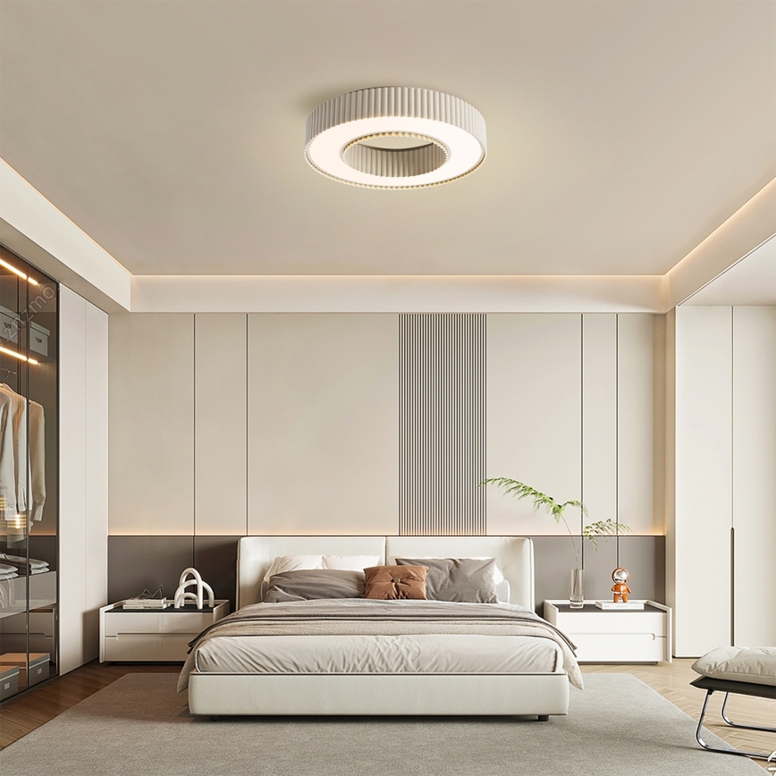 Brilagi - Dæmpbar LUMIX LED-loftlampe 48W/230V 3000–6000K beige Ø 50 cm + fjernbetjening