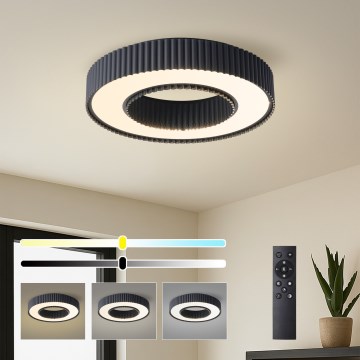 Brilagi - LED dæmpbar loftlampe LUMIX LED/48W/230V 3000-6000K sort Ø 50 cm + fjernbetjening