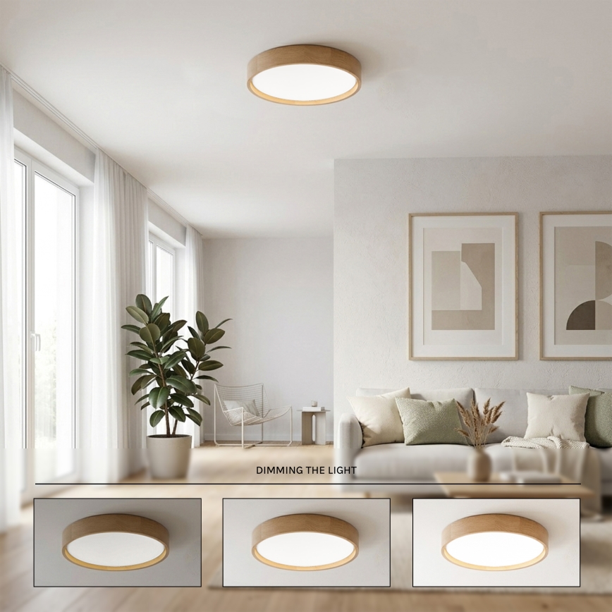 Brilagi - LED dæmpbar loftlampe MANAROLA REMOTE LED/24W/230V 3000-6500K Ø 41 cm eg + fjernbetjening