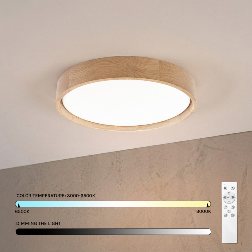Brilagi - LED dæmpbar loftlampe MANAROLA REMOTE LED/24W/230V 3000-6500K Ø 41 cm eg + fjernbetjening
