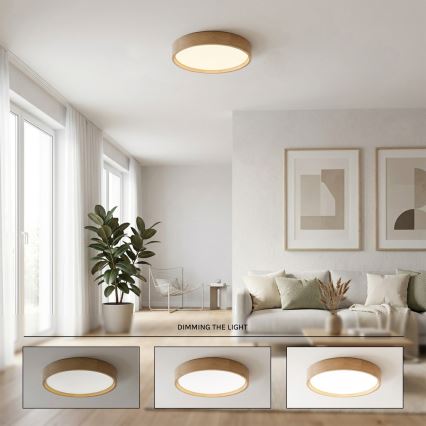 Brilagi - LED dæmpbar loftlampe MANAROLA SMART LED/24 W/230 V 3000–6000 K Wi-Fi Tuya Beacon Ø 41 cm eg + fjernbetjening