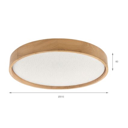 Brilagi - LED dæmpbar loftlampe MANAROLA SMART STARS LED/36W/230V 3000-6000K Wi-Fi Tuya Beacon Ø 51 cm + fjernbetjening