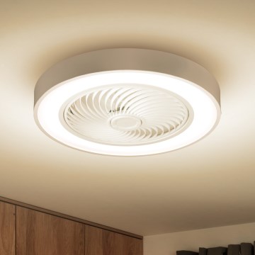 Brilagi - LED dæmpbar loftlampe med ventilator LED/30W/230V 3000-6500K hvid + fjernbetjening