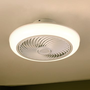 Brilagi - LED Dæmpbar loftlampe med ventilator LED/30W/230V 3000-6500K hvid + fjernbetjening