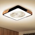 Brilagi - LED dæmpbar loftlampe med ventilator LED/30W/230V 3000-6500K sort/eg + fjernbetjening