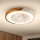Brilagi - LED dæmpbar loftlampe med ventilator LED/30W/230V 3000-6500K Ø 50 cm hvid/eg + fjernbetjening