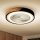 Brilagi - LED-dæmpbar loftlampe med ventilator LED/30W/230V 3000-6500K Ø 50 cm sort/eg + fjernbetjening