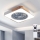 Brilagi - LED-dæmpbar loftlampe med ventilator LED/38W/230V 3000-6500K 3000-6500K 50x50 cm hvid/eg + fjernbetjening