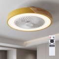 Brilagi - LED dæmpbar loftlampe med ventilator LED/38W/230V 3000-6500K 3000-6500K Ø 50 cm guld/eg + fjernbetjening