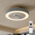 Brilagi - LED-dæmpbar loftlampe med ventilator LED/38W/230V 3000-6500K Ø 50 cm grå + fjernbetjening