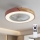 Brilagi - LED-dæmpbar loftlampe med ventilator, LED 38W, 230V, 3000–6500K, Ø 50 cm, rosa/eg + fjernbetjening