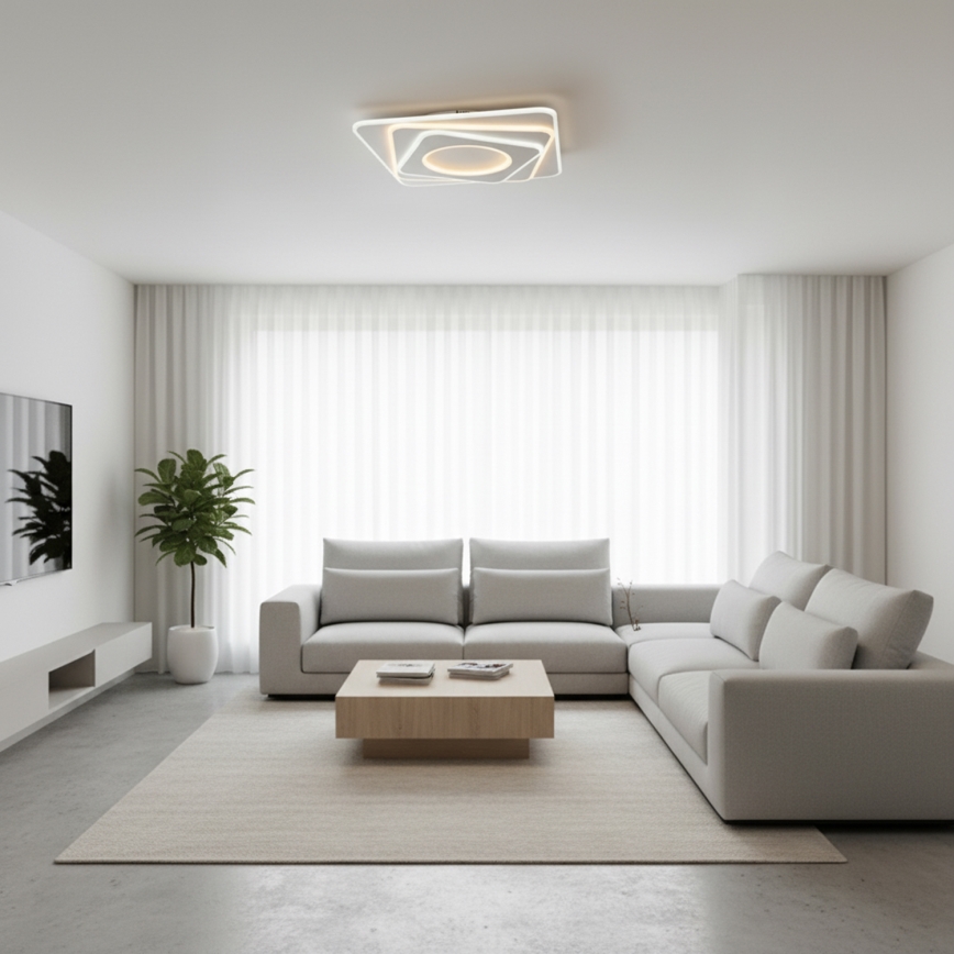 Brilagi - Dæmpbar LED-loftlampe MODERN LED/100W/230V 3000-6000K 48x48 cm + fjernbetjening