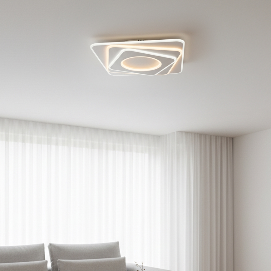 Brilagi - Dæmpbar LED-loftlampe MODERN LED/100W/230V 3000-6000K 48x48 cm + fjernbetjening