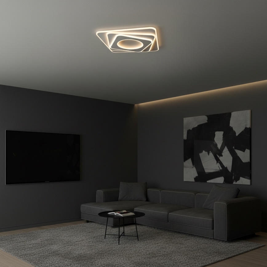 Brilagi - Dæmpbar LED-loftlampe MODERN LED/100W/230V 3000-6000K 48x48 cm + fjernbetjening