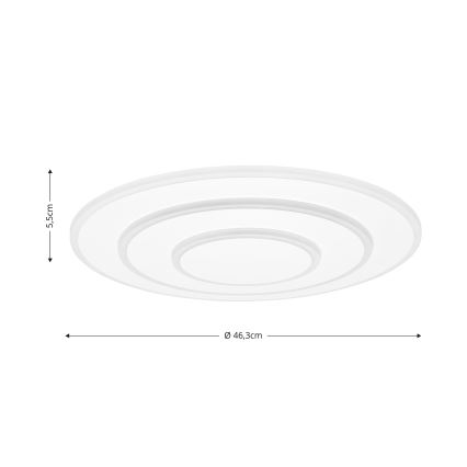 Brilagi - LED dæmpbar loftlampe MODERN LED/58W/230V 2700-6500K Ø 46,3 cm + fjernbetjening
