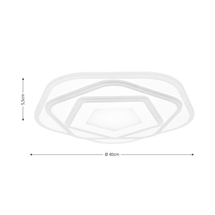 Brilagi - LED Dæmpbar loftlampe MODERN LED/64W/230V 2700-6500K Ø 40 cm + fjernbetjening