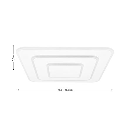 Brilagi - LED dæmpbar loftlampe MODERN LED/72W/230V 2700-6500K 46,6x46,6 cm + fjernbetjening