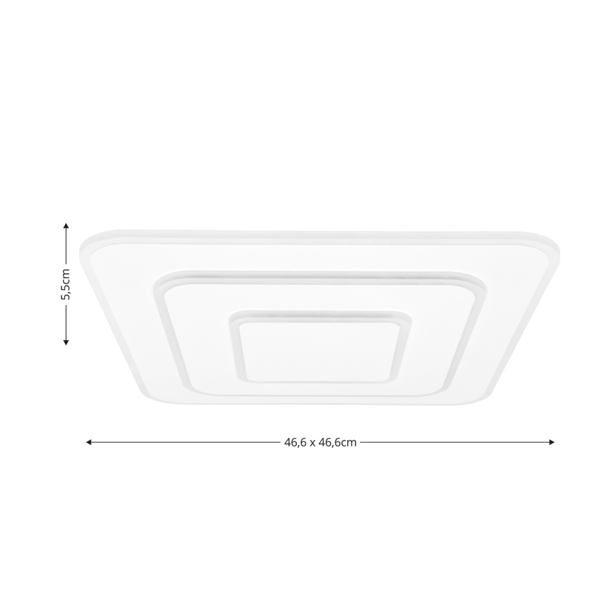 Brilagi - LED dæmpbar loftlampe MODERN LED/72W/230V 2700-6500K 46,6x46,6 cm + fjernbetjening