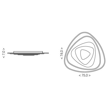 Brilagi - Dæmpbar LED-loftlampe MODERN MAXI LED/140W/230V 3000-6000K 74x75 cm + fjernbetjening