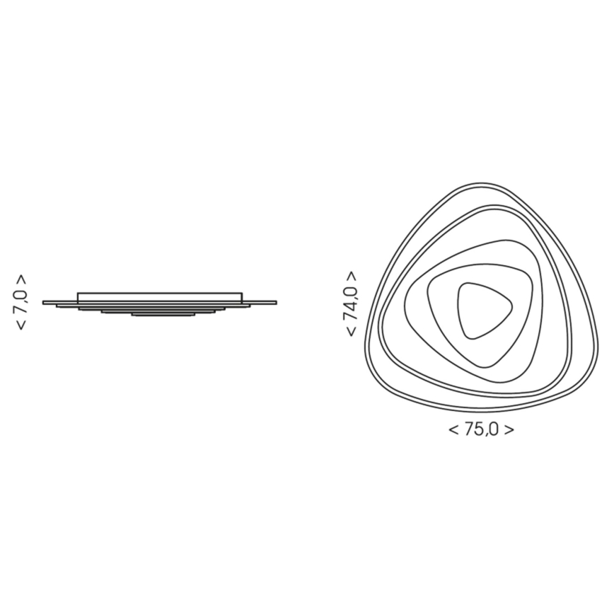 Brilagi - Dæmpbar LED-loftlampe MODERN MAXI LED/140W/230V 3000-6000K 74x75 cm + fjernbetjening