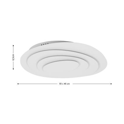 Brilagi - LED-dæmpbar loftlampe MODERN LED/67W/230V 3000-6000K 46x55 cm + fjernbetjening