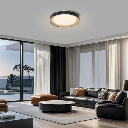Brilagi - Dæmpbar LED-loftlampe NEXO LED/48W/230V 3000-6000K sort Ø 43 cm + fjernbetjening