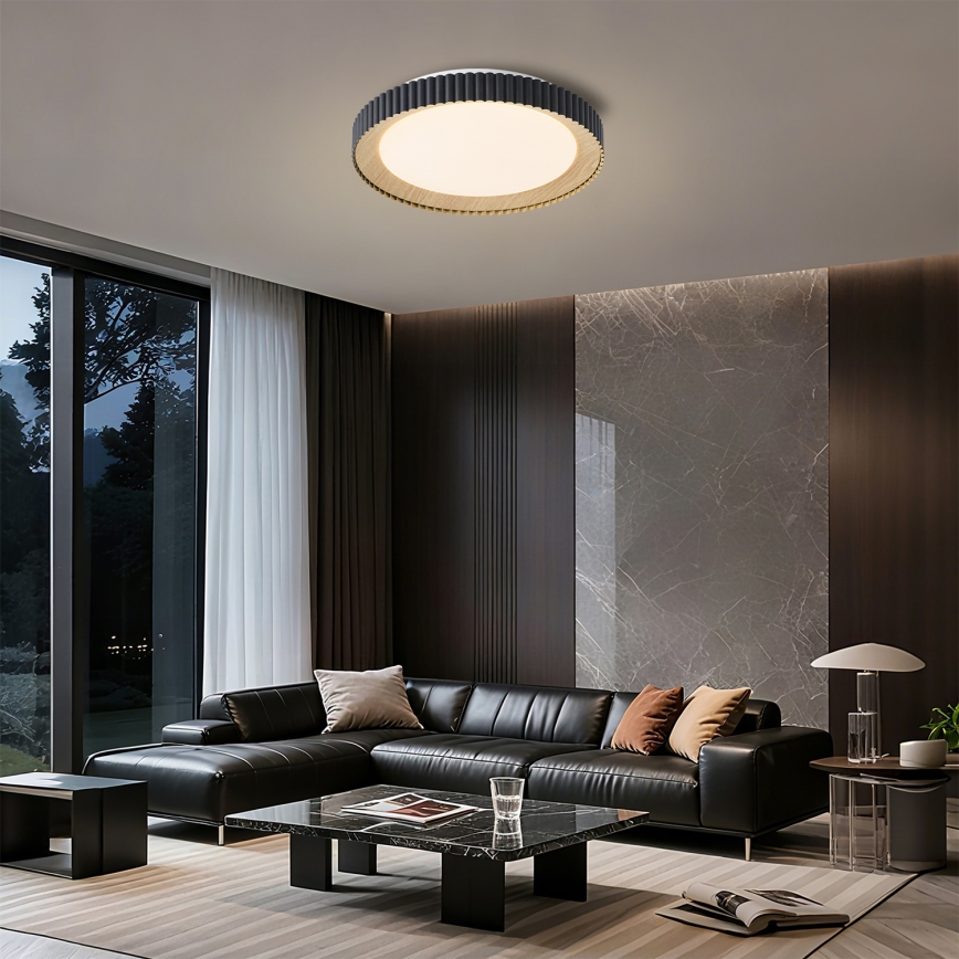 Brilagi - Dæmpbar LED-loftlampe NEXO LED/48W/230V 3000-6000K sort Ø 43 cm + fjernbetjening