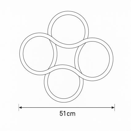 Brilagi - ORELLI LED dæmpbar loftlampe LED/53W/230V Ø 51 cm 3000-6000K + fjernbetjening