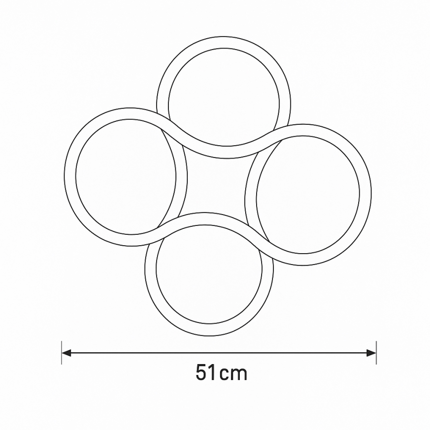 Brilagi - ORELLI LED dæmpbar loftlampe LED/53W/230V Ø 51 cm 3000-6000K + fjernbetjening