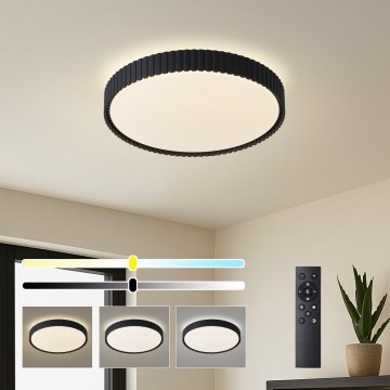 Brilagi - LED dæmpbar loftlampe ORINO LED/54W/230V 3000-6000K sort Ø 43 cm + fjernbetjening