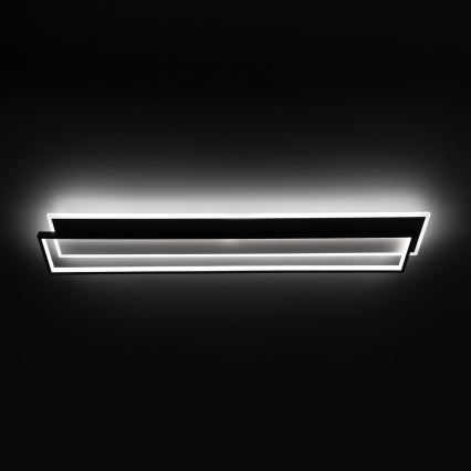 Brilagi - LED dæmpbar loftlampe OUTLINE LED/90W/230V 3000-6000K 18x100 cm hvid/sort + fjernbetjening