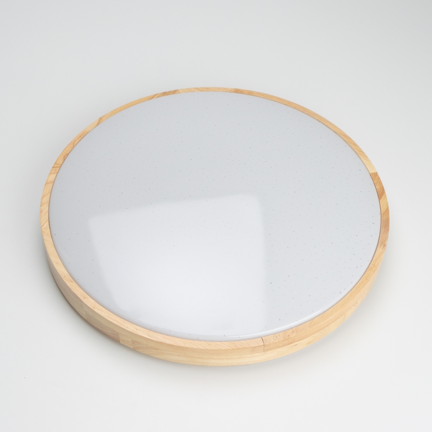 Brilagi - LED-dæmpbar loftlampe PINE LED/24W/230V træ Ø 42 cm 3000–6500 K + fjernbetjening